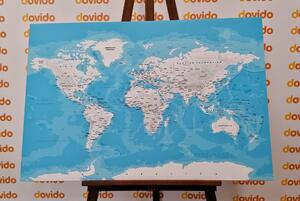 Obraz stylowa mapa świata