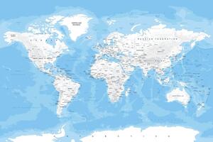 Obraz stylowa mapa świata