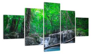 Obraz - Wodospad Erawan, Kanchanaburi, Tajlandia (125x70 cm)