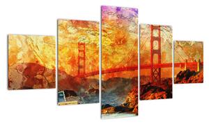 Obraz - Golden Gate, San Francisco, Kalifornia (125x70 cm)