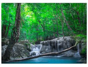 Obraz - Wodospad Erawan, Kanchanaburi, Tajlandia (70x50 cm)