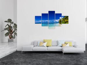 Obraz tropikalnej plaży (125x70 cm)
