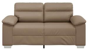 Sofa 2-osobowa cappuccino 160x81x84 cm ze skÃ³ry ekologicznej