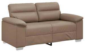 Sofa 2-osobowa cappuccino 160x81x84 cm ze skÃ³ry ekologicznej