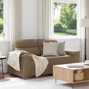 Sofa 2-osobowa cappuccino 160x81x84 cm ze skÃ³ry ekologicznej