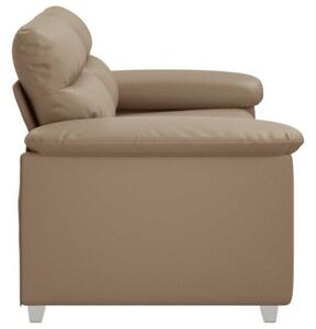 Sofa 2-osobowa cappuccino 160x81x84 cm ze skÃ³ry ekologicznej