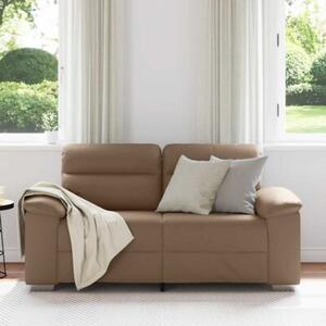 Sofa 2-osobowa cappuccino 160x81x84 cm ze skÃ³ry ekologicznej
