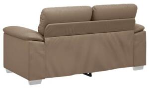 Sofa 2-osobowa cappuccino 160x81x84 cm ze skÃ³ry ekologicznej