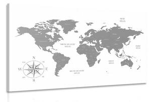 Obraz dyskretna mapa w kolorze szarym