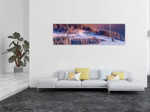 Obraz zimowego krajobrazu (170x50 cm)