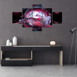 Obraz - Abstrakcja, kosmiczne robaki (125x70 cm)