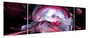 Obraz - Abstrakcja, kosmiczne robaki (170x50 cm)
