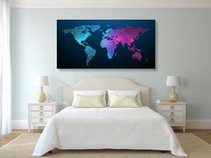 Obraz nocna mapa świata