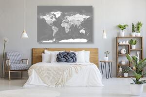 Obraz na korku stylish vintage black and white world map