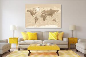 Obraz piękna zabytkowa mapa świata