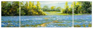 Obraz - Ścieżka w polu, obraz olejny (170x50 cm)