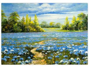 Obraz - Ścieżka w polu, obraz olejny (70x50 cm)