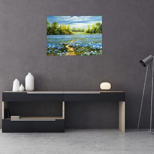 Obraz - Ścieżka w polu, obraz olejny (70x50 cm)