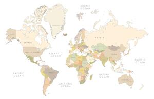 Obraz mapa świata z elementami vintage