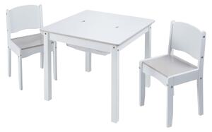Worlds Apart 3-częściowy zestaw: stolik i krzesełka, biały