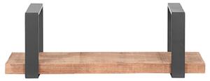 LABEL51 Półka ścienna Slam, 60x23x20 cm, M, drewno i palona stal