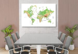 Obraz na korku klasyczna mapa świata z białym tłem