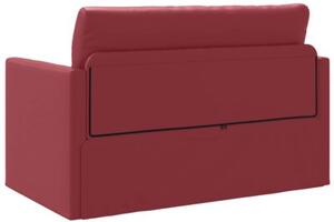 Sofa bed czerwone wino 124 x 71 x 78 cm sztuczna skÃ³ra