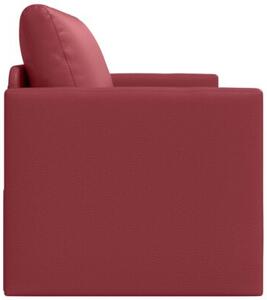 Sofa bed czerwone wino 124 x 71 x 78 cm sztuczna skÃ³ra