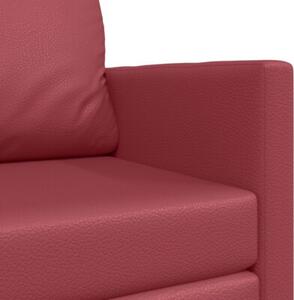 Sofa bed czerwone wino 124 x 71 x 78 cm sztuczna skÃ³ra