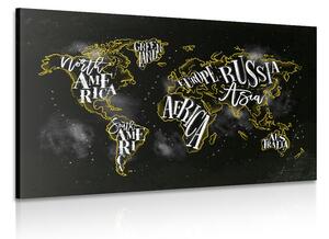 Obraz modna mapa świata
