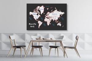 Obraz unikalna mapa świata
