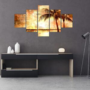 Obraz - Palmy na plaży (125x70 cm)