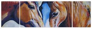 Obraz - Zakochane konie (170x50 cm)