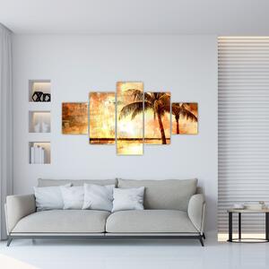 Obraz - Palmy na plaży (125x70 cm)