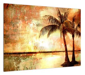 Obraz - Palmy na plaży (70x50 cm)