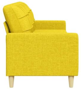 Sofa 3-osobowa, jasnoÅ¼Ã³Åta, 210 cm, tapicerowana tkaninÄ