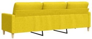 Sofa 3-osobowa, jasnoÅ¼Ã³Åta, 210 cm, tapicerowana tkaninÄ