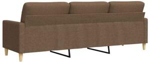 Sofa 3-osobowa, brÄ zowa, 210 cm, tapicerowana tkaninÄ