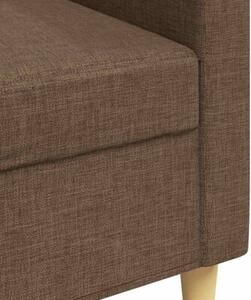 Sofa 3-osobowa, brÄ zowa, 210 cm, tapicerowana tkaninÄ