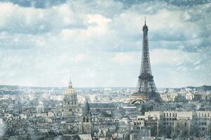 Fototapeta zimowy Paryż