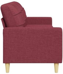 Sofa 3-osobowa, winna czerwieÅ, 210 cm,tapicerowana tkaninÄ
