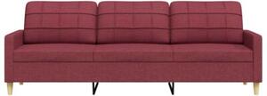 Sofa 3-osobowa, winna czerwieÅ, 210 cm,tapicerowana tkaninÄ