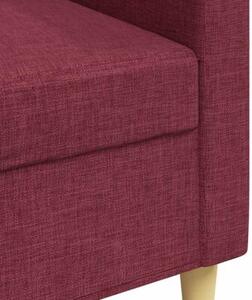 Sofa 3-osobowa, winna czerwieÅ, 210 cm,tapicerowana tkaninÄ