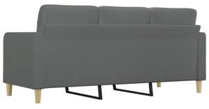 Sofa 3-osobowa, ciemnoszara, 180 cm, tapicerowana tkaninÄ