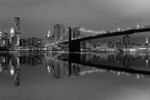 Samoprzylepna fototapeta czarno-biały most na Manhattanie
