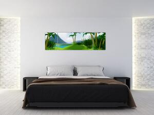 Obraz - Jeziora w dżungli (170x50 cm)