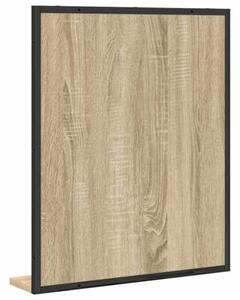 Lustro łazienkowe z półką z lustrem czarny 50 x 12 x 60 cm