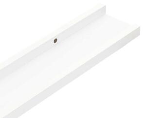 Półki ścienne, 4 szt., białe, 40x9x3 cm