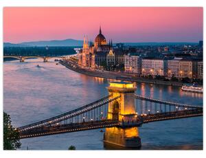 Obraz - Panorama miasta, Budapeszt, Węgry (70x50 cm)