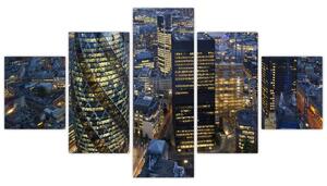 Obraz - Wieczorna panorama Londynu (125x70 cm)